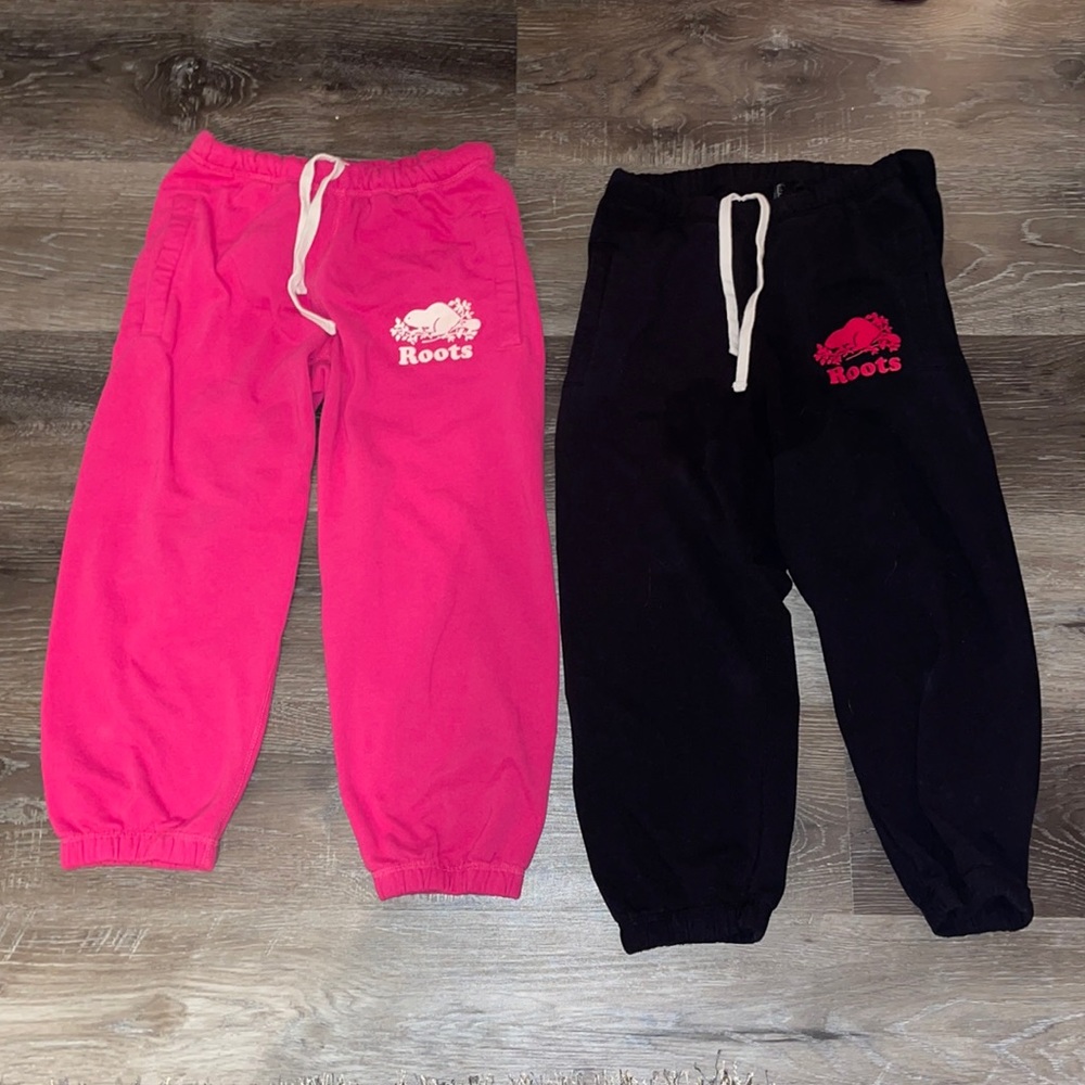 Roots Canada cropped sweatpants bundle